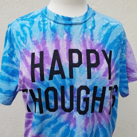 Vintage Happy Thoughts Tie Dye Tee - Picture 2 of 9